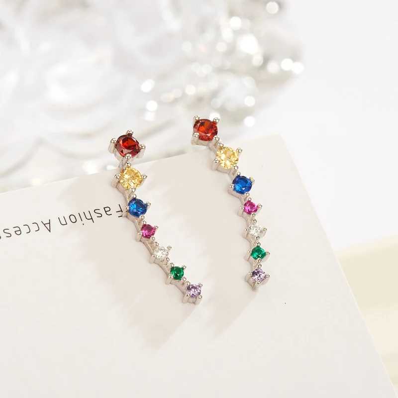 REETI New High Quality Super Shiny Zircon 925 Sterling Silver Earrings for Women Jewelry Wholesale Gift Ear Row XJ250718