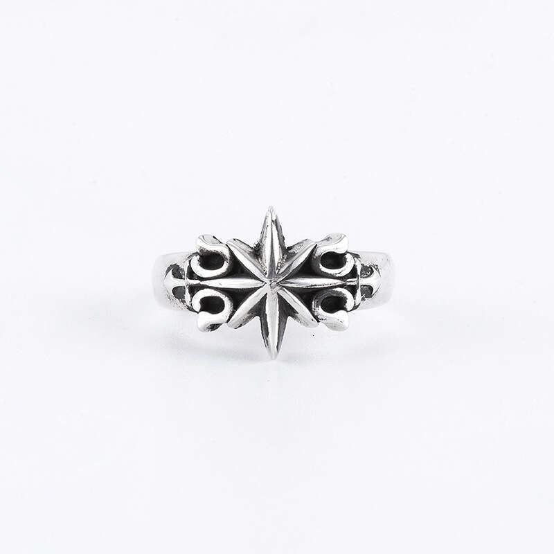 Chiba Hexagram S Silver Personality Niche Designer Jewelry Design Minimalist Style Ring
