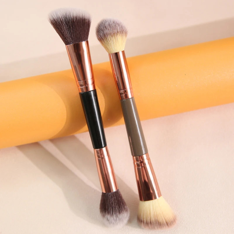 1 Pc Double Ended Contour Brush Sculpting Brush Powder Blush Brush Makeup Brushes Cosmetic Tools Facial Brush 250716