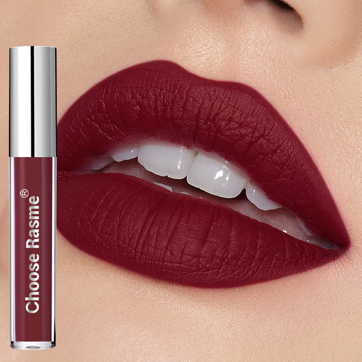 Choose Rasme Velvet Nude Liquid Lipstick - Quick-Dry Transfer-Proof Matte Lip Stain, Non-Sticking Long Lasting Lip Gloss with Natural Soft Finish