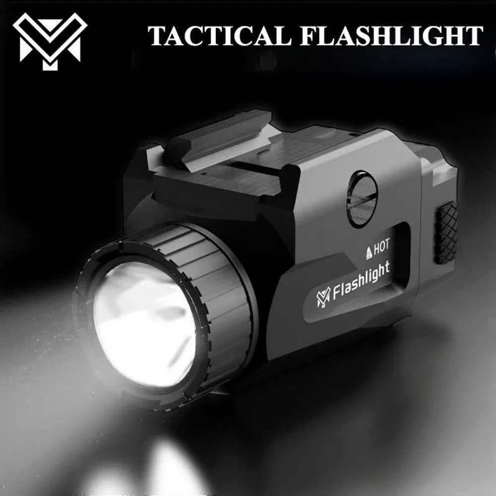 800 Lumens Pistol Light Rechargeable Flashlight with Strobe Mode Weapon Gun Light for Picatinny and GL Rails XJ250718