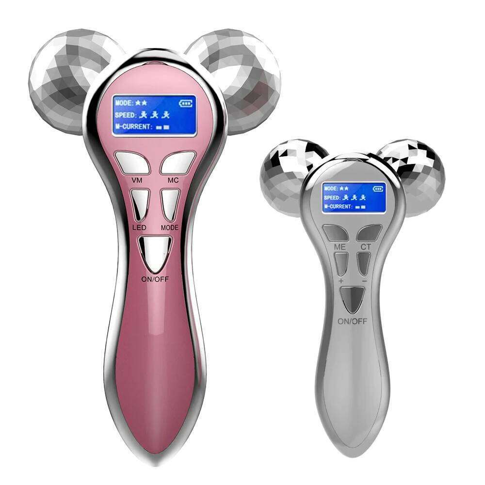 4D Face Massager Roller Microcurrent Vibration Facial V Lifting Massage Devices Beauty Skin Care Tool For Neck Eye Body