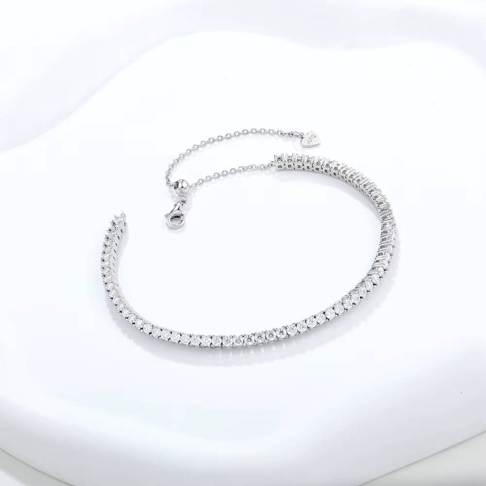 New Arrivals Moissanite Tennis Bracelet Custom 925 Sterling Silver Bracelet Jewelry