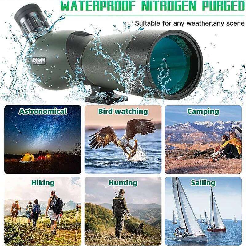 25-75x70 Spotting Scope 45 Degree Angled Zoom Telescope With Tripod Waterproof For Target Shooting Bird Watching Hunting