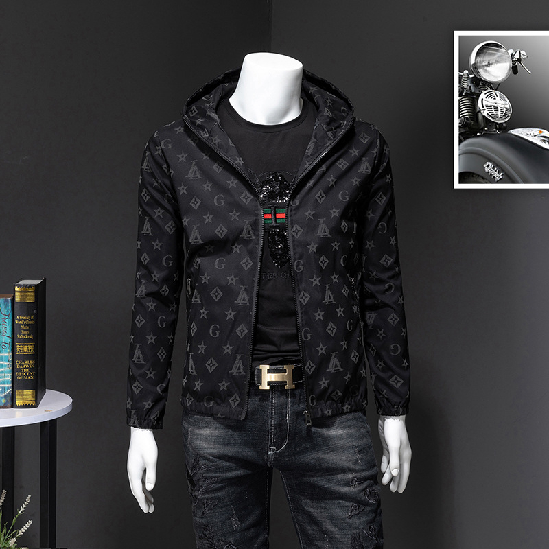 new Free shipping designer mens spring coat men casual jacket hooded loose fit top