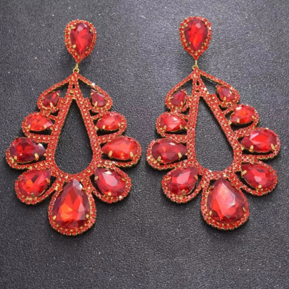 Stonefans Colorful Rhinestone Drop Dangle Earrings for Women High Quality Statement Crystal Hanging Earrings Female Jewelry Gift 250716