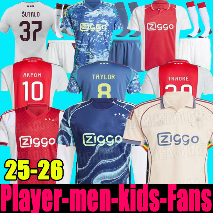 25 26 125th Anniversary Soccer Jerseys Kids Kit25 26 Football Shirts AKPOM Co branded styles TAYLOR CRUYFF Bob Marley stone AjaOX Traore Godts Weghorst Klaassen