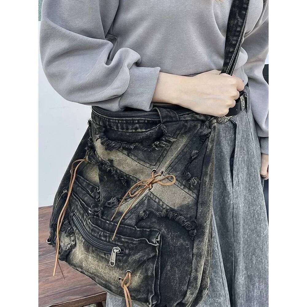 New Retro Denim Bags For Women Handbags Designer Ladies Large Capacity Fashion Shoulder Bag Sac A Main