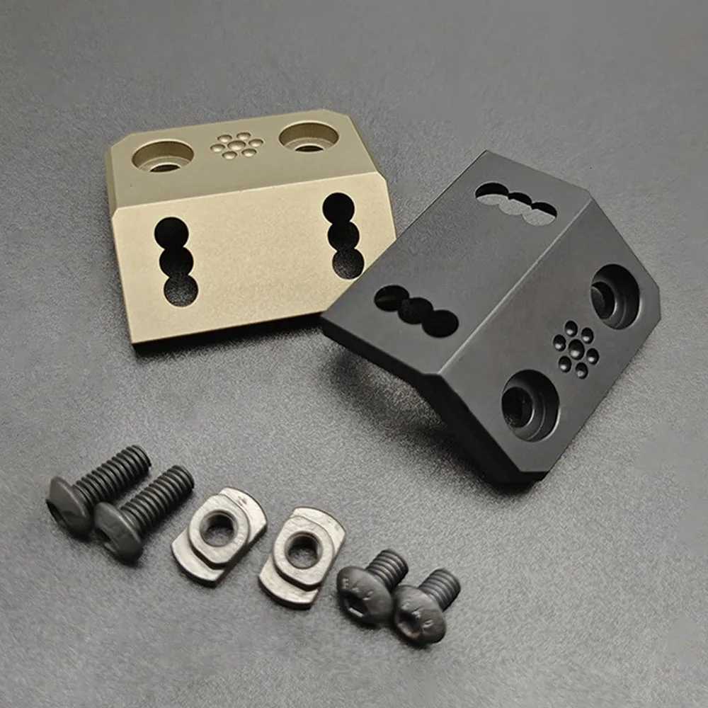 300 600 Tactical Flashlight D Light Side Mount Base Mlok Rail Metal Cherry Blossom Base Anodized Engraving Outdoor Gear XJ250718