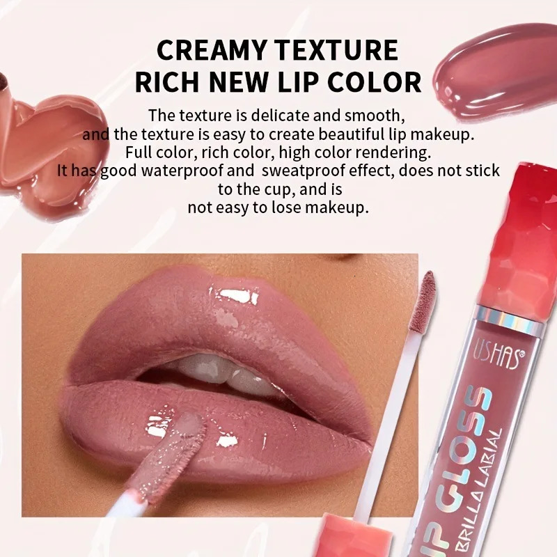 6 colors glossy nourishing moisturizing lip glaze lip gloss matte non-fading liquid lipstick 250717