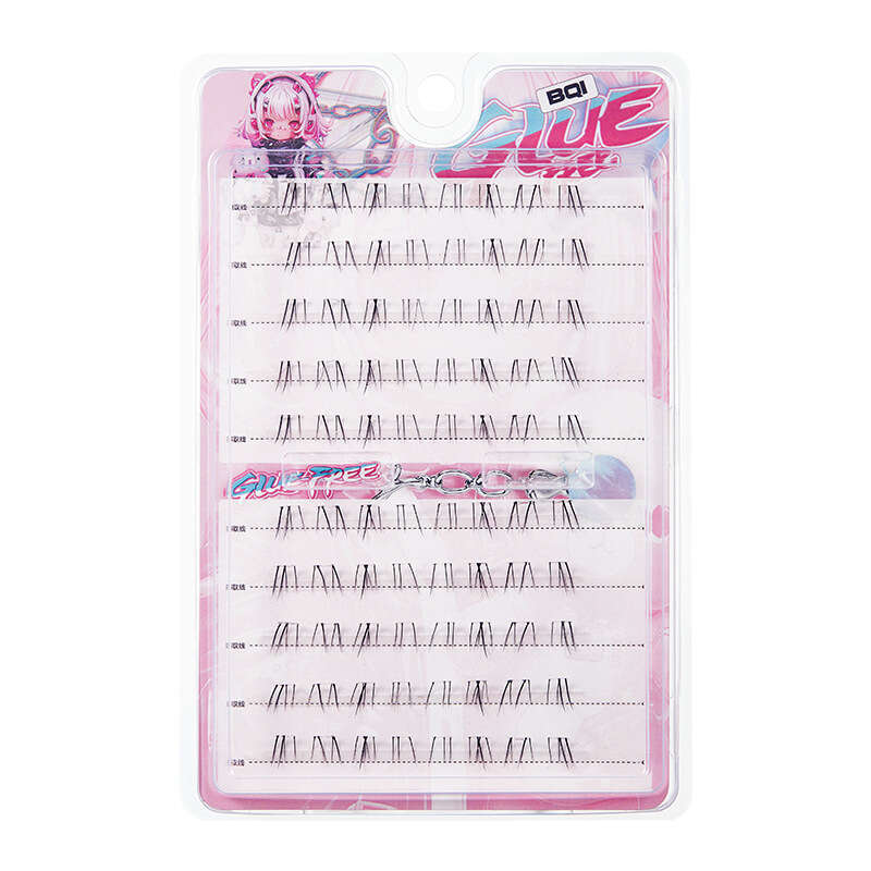 BQI Small Cry Bag Glue-Free Lower Flu-like Clear Roots Realistic Natural Transparent Stem False Eyelashes X250719