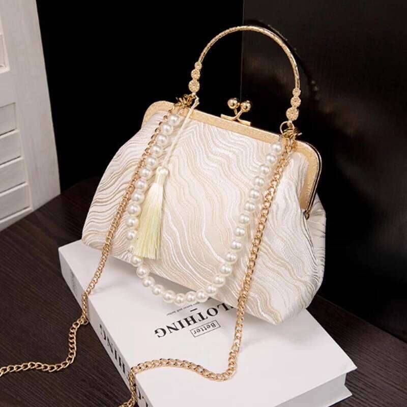 New Pearl Bead Women's High Quality Women Handbag Versatile Crossbody Shoulder Bag