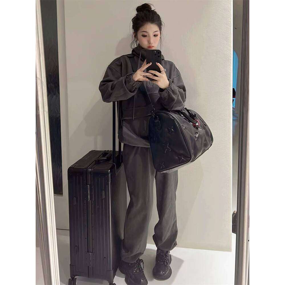 Soft Leather Cloud Travel New Carry On Luggage Handbag Gym Down Cotton Filled Boston Pillow Bag