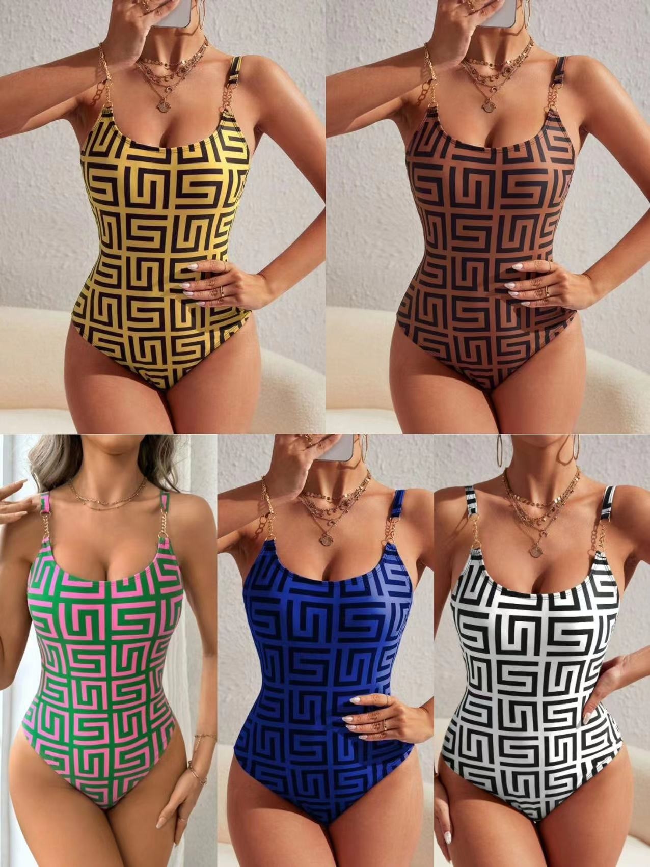 Vintage Style Figure-Hugging One-Piece Swimsuit with Sexy Cutouts - Women's Bikini Top
