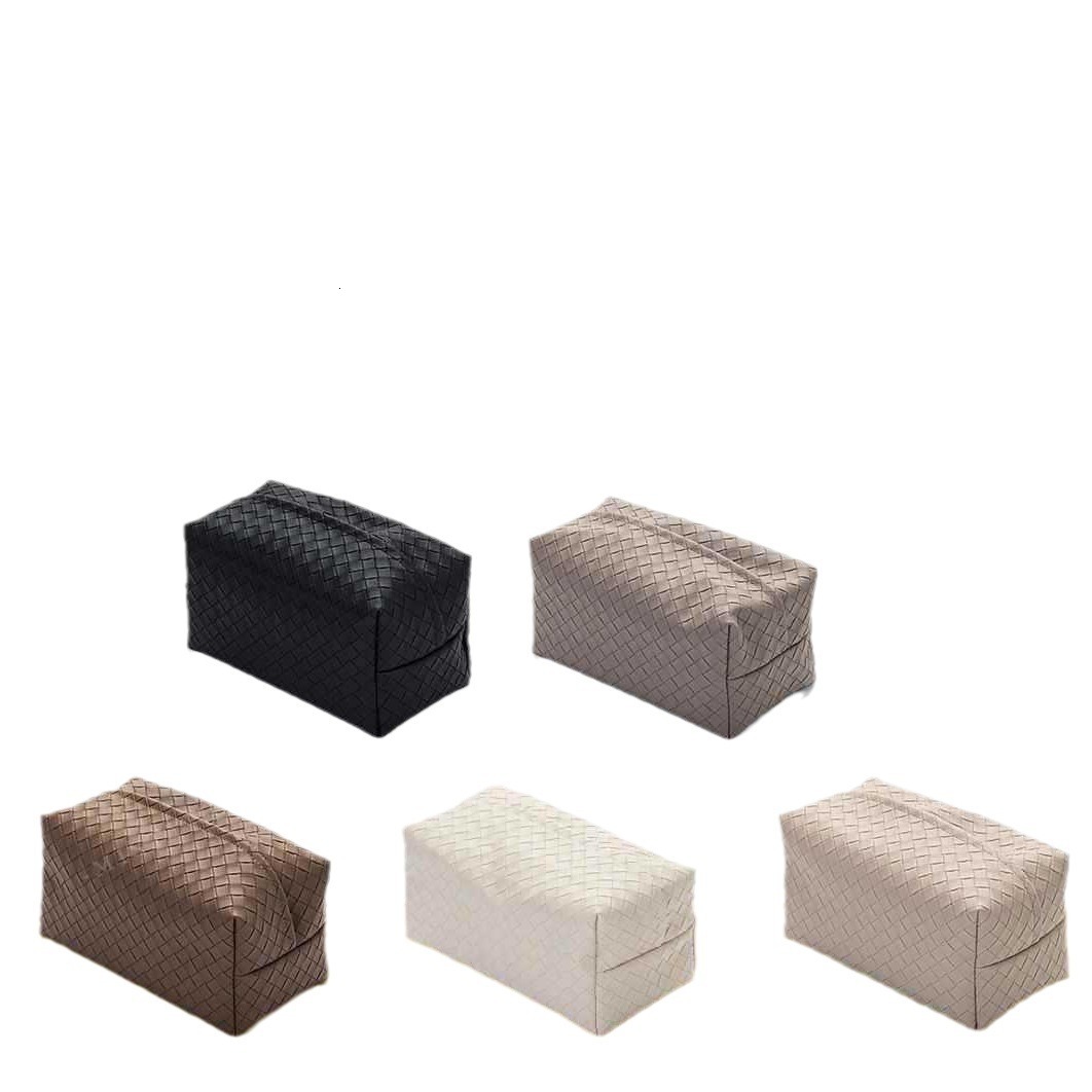 Woven Living Room Light Leather Tissue High-end Home Coffee Table Napkin Storage Box ddmythur