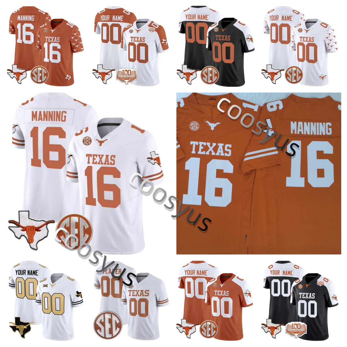 Texas Longhorns College football jersey All Stitched Quinn Ewers Arch Manning 16 Men Women Youth Size S-3XL Worthy Jerrick Gibson Earl Campbell