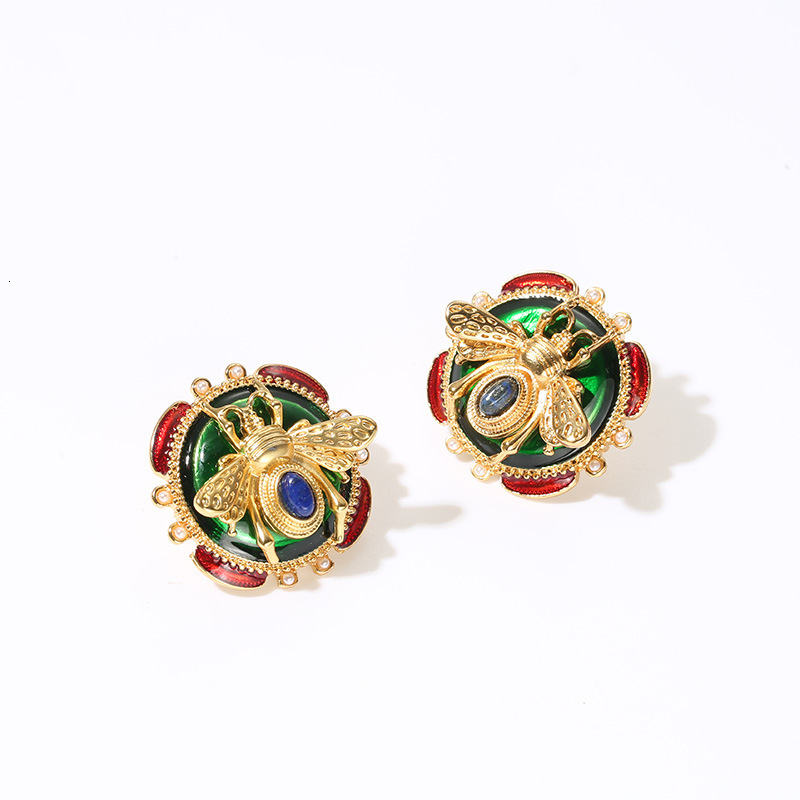 European and American cross-border trendy niche INS retro bee earrings Hawaiian jewelry ddmythur