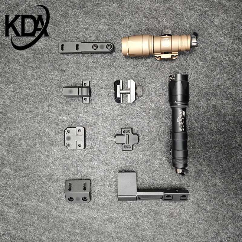 WADSN Tactical Series M300 M600 Flashlight Offset Scout Mount Base REIN For MLOK Keymod Compatible with 20mm Picatinny RailXJ250718