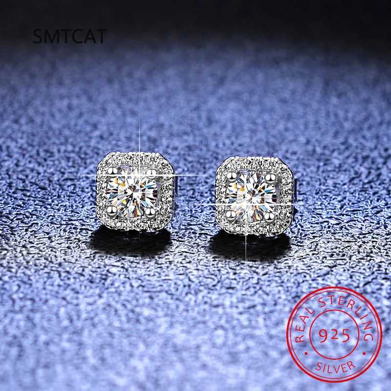1CT 2CT Moissanite Diamond Ear Studs Earring Pass Diamond Test Moissanite Stud Earrings For Women Sterling Silver Jewelry XJ250718