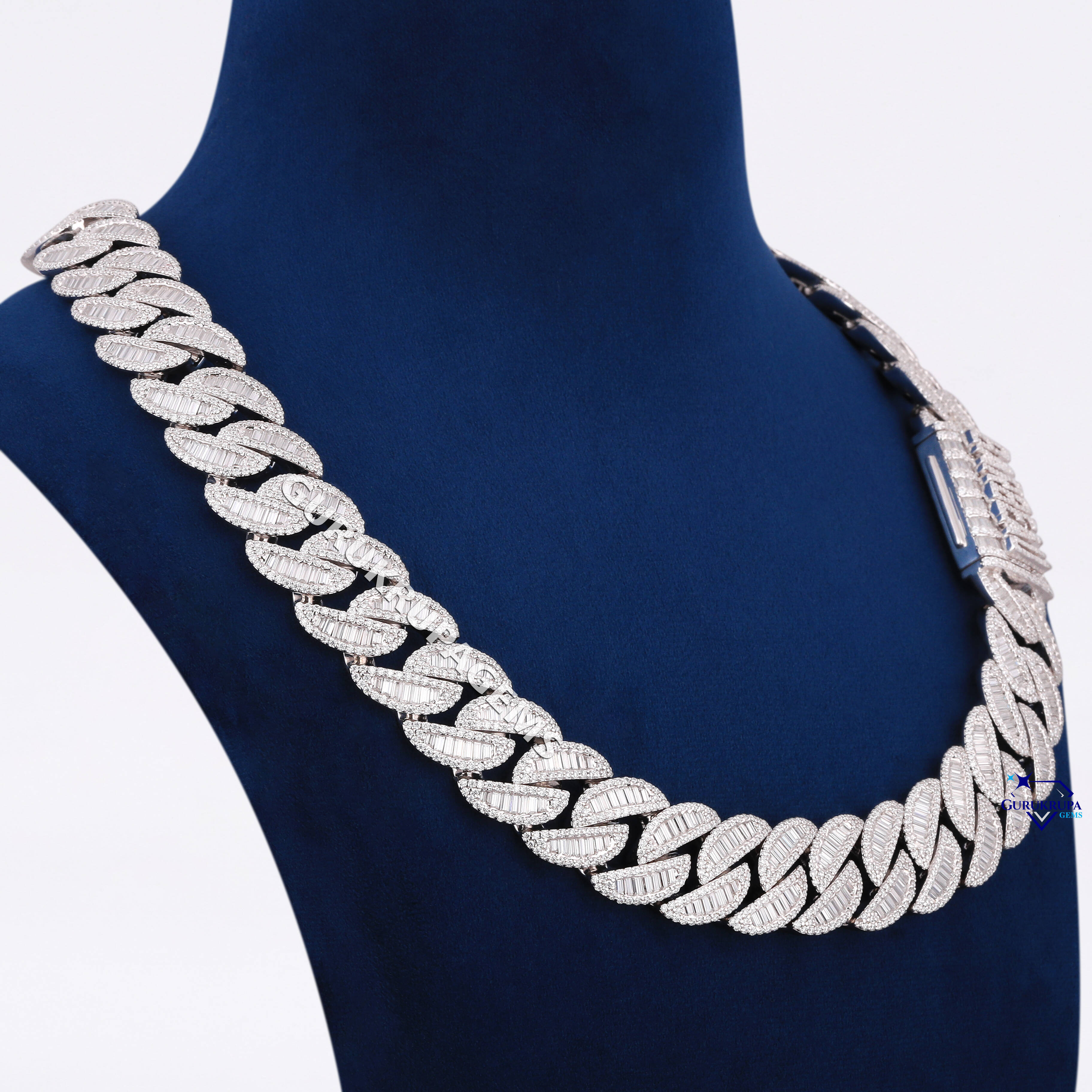 Hip Hop High Quality Heavy 925 Sterling Silver 20 MM Moissanite Diamond Cuban Link Chain for Mens Necklaces