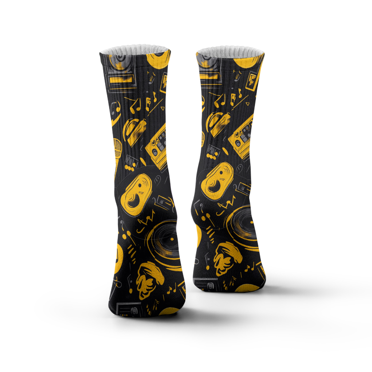 Vintage Music - Themed Pattern Unisex Tube Sock C070