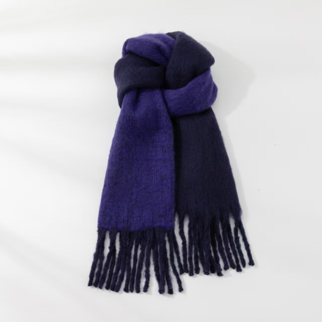 T1258 solid color warm scarf for women autumn and winter all-match wool soft glutinous couple Korean version college style all-match Japanese trendy s