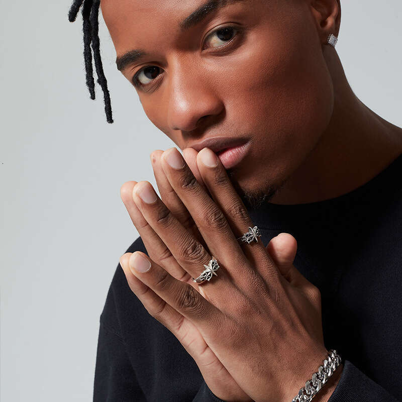 Chiba Hexagram S Silver Personality Niche Designer Jewelry Design Minimalist Style Ring