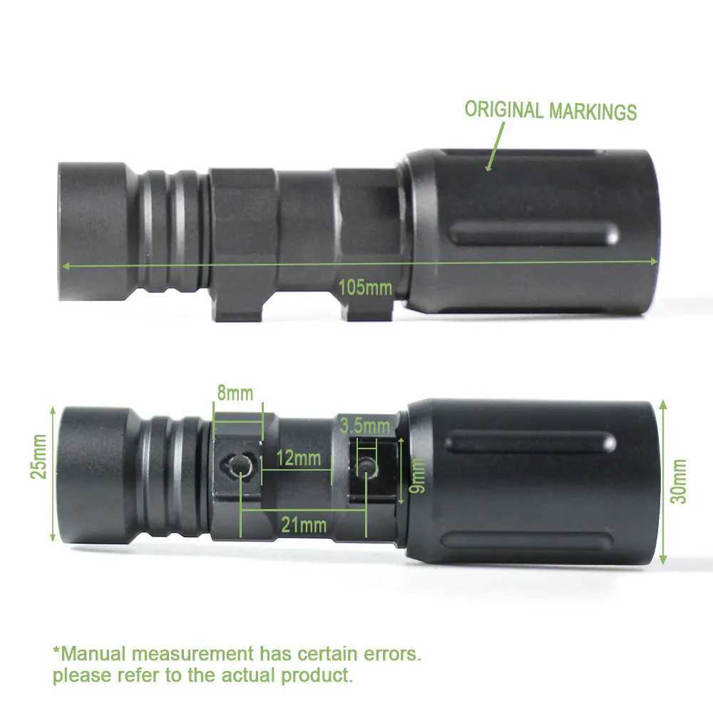 Weapon Okw Flashlight Metal Spotlight Oke Pl350 18650 18350 Flashlights Tactical High Power D Light With Original Full MarkingXJ250718
