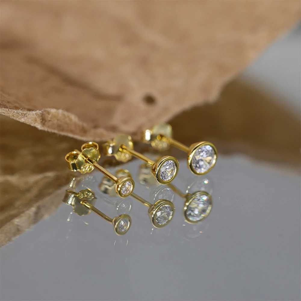 3 Piece 925 Sterling Silver Earrings Set for Women Mini Stud Earrings 18K Gold Plated Fine Jewelry Womens Earrings XJ250718