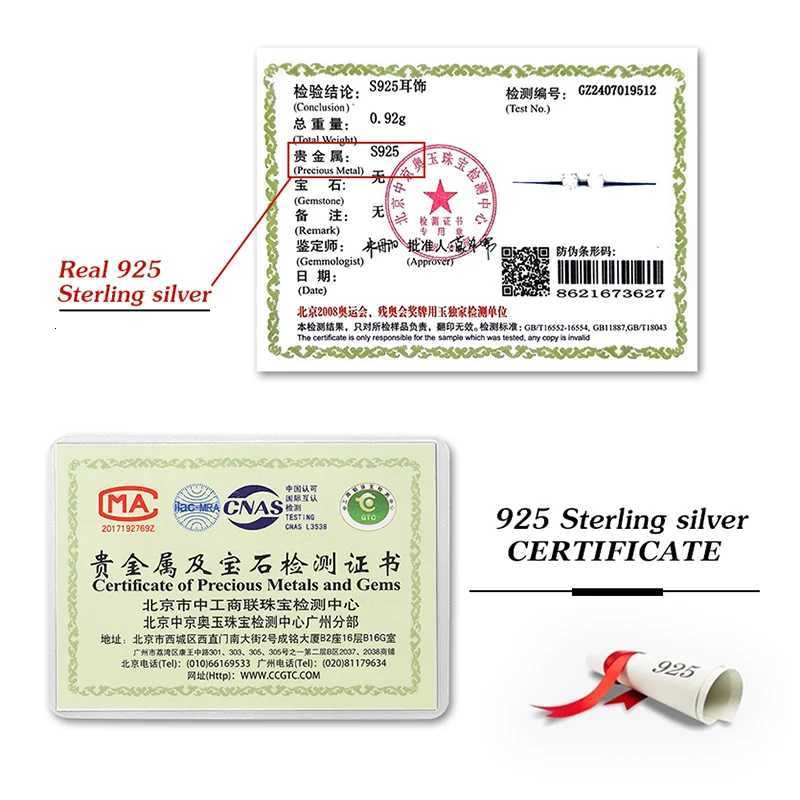 2D D Color Brilliant Round Cut Lab Moissanite Diamond Stud Earrings for Women 925 Sterling Silver Gold Plated Wedding Jewelry XJ250718