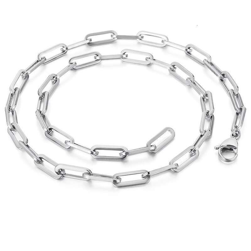 Minimalist Paperclip Titanium Steel Collarbone Necklace for Men and Women, Ins Style Cold Fashion Versatile Accessory