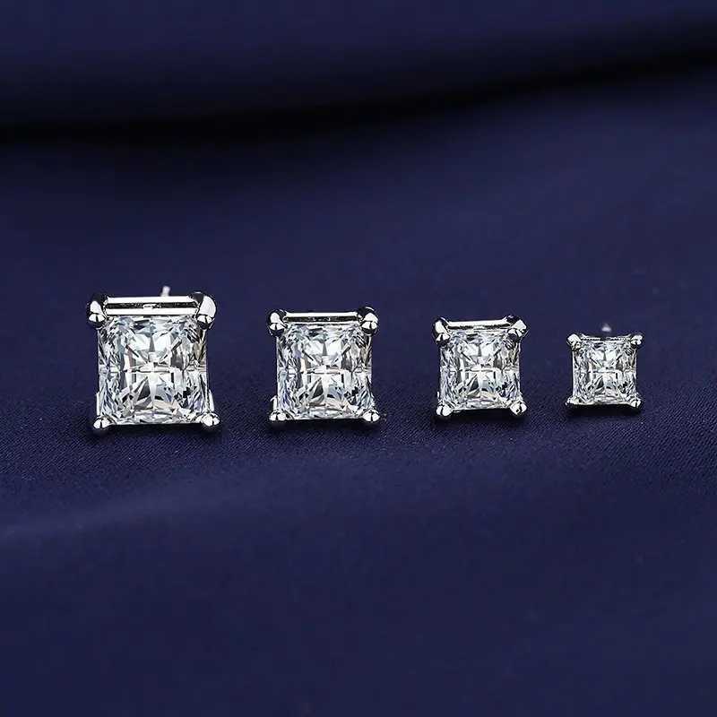 dazzling square zirconia magnetic earrings ear clip earrings for men without ear holes - sparkling earring jewelry - elegant XJ250718