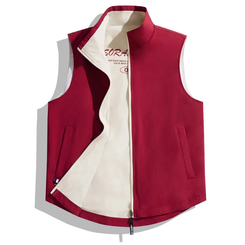 Mens Breathable Tooling Vest Men Doublesided Fishing Loose Solid Color Summer Outdoor Leisure Pography Clothes 250707