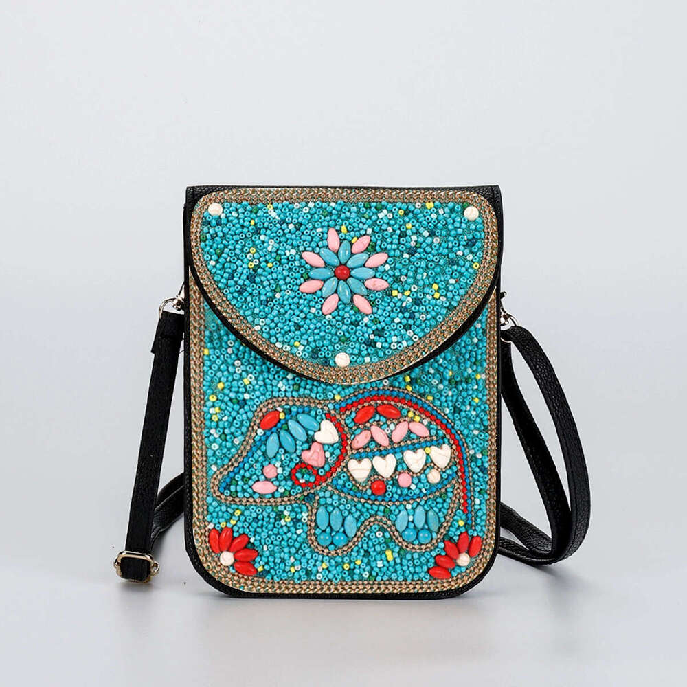 Mi Zhu mobile phone bag new small bag ethnic style single shoulder crossbody bag casual fashion high-end feel