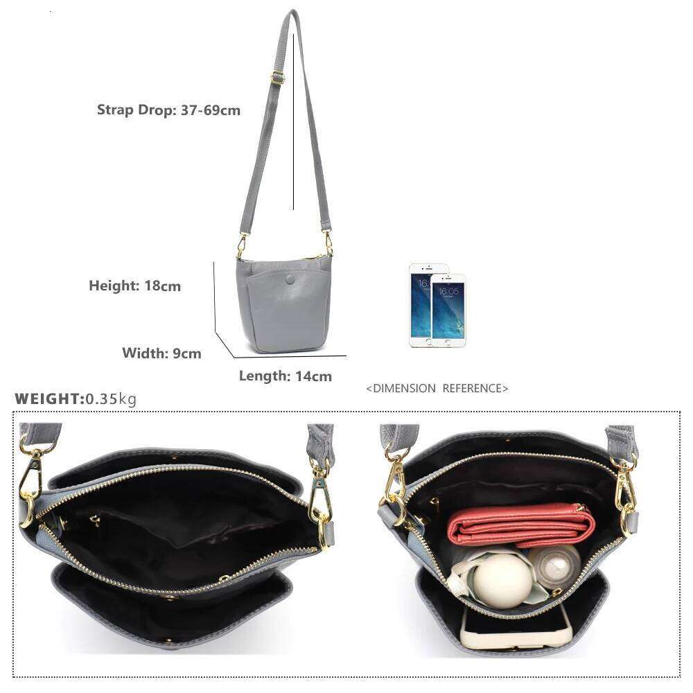 Designer Bag SC Casual Functional Small Crossbody Bags Women Fashion Genuine Leather Shoulder Handbags Multi Pockets Daily All Match Purses