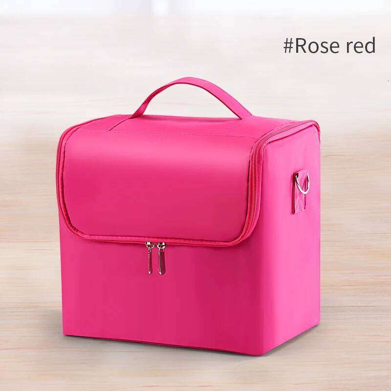 Large Makeup Carrying Train for Women, Travel Bag Storage Box,4 Tier Professional Nail Organizer Case with Adjustable X250718 X250718