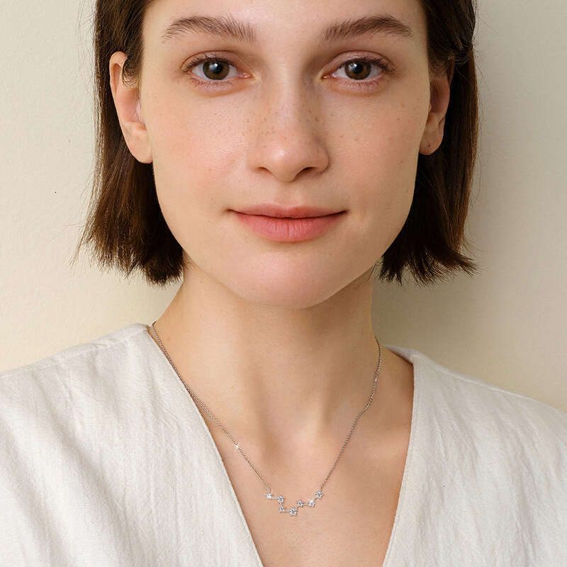 Gypsophila S Sier Necklace Elegant Versatile Big Dipper Moissanite Pendant Gift for Girlfriend