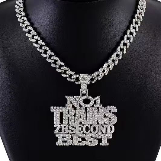 Moissanite high-end custom pendant necklace Hip-hop rap style Cuban chain luxury high-quality necklace Suitable for both men and women to wear