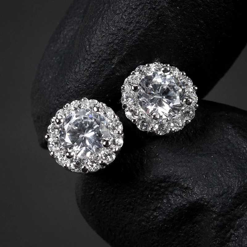 8AA Cubic Zircon Stud Earrings for Women/Men Exquisite Couple Earrings Fancy Anniversary Gift Silver Color Trendy Jewelry XJ250718