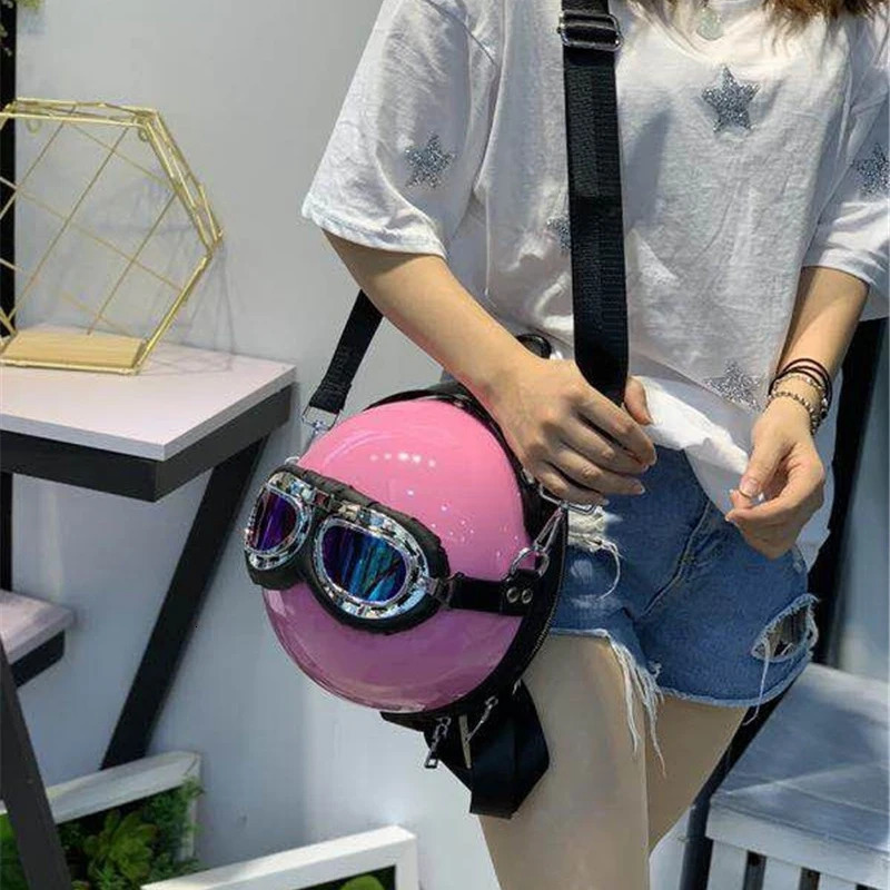 Personalized Helmet Women Backpacks Creative Hiphop Shoulder Crossbody Bags Chic Travel Back Packs for Girls Y2K Sac 250717