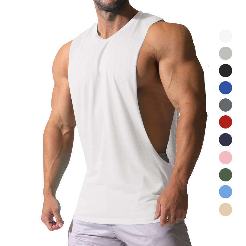 New Vest Foreign Trade Muscle Men Sports Casual Solid Color Men Sleeveless Tank Top T-Shirt