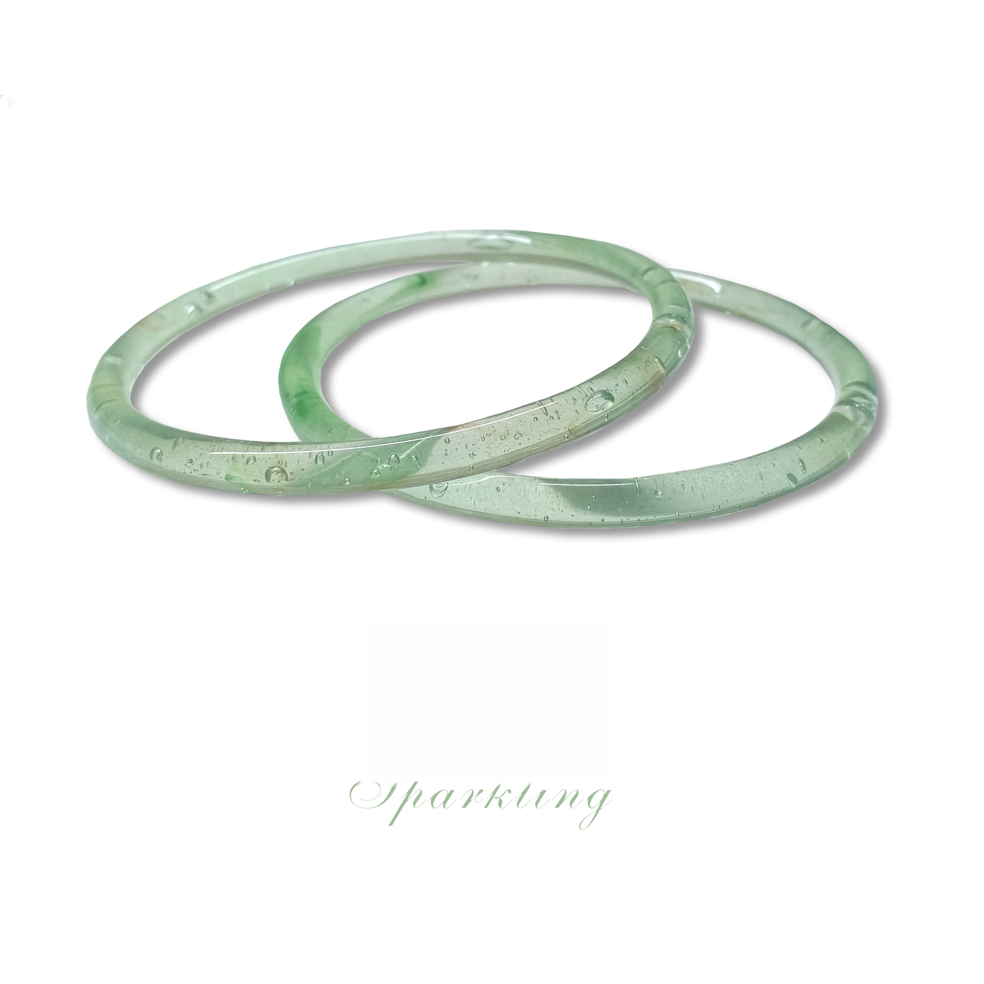 Xiling "Jingle Bells & Jade Water" Artistic Glazed Glass Earrings/Pendant - Original Design Jewelry