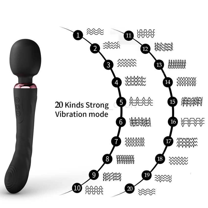 Powerful Dildos Vibrator Dual Motor Silicone Large Size Wand G-Spot Massager Sex Toys For Couples Clitoris Stimulator For Adults M250719