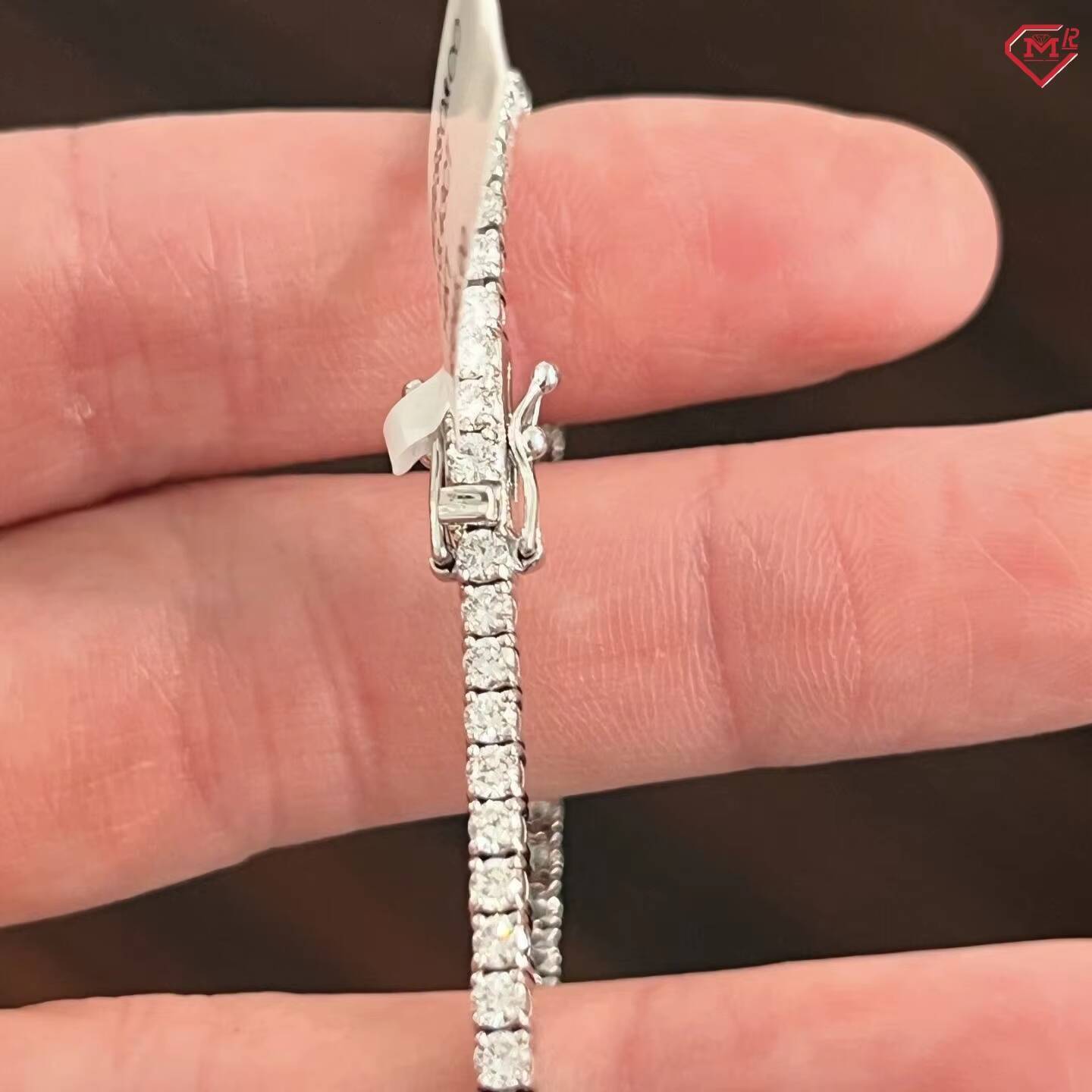 3mm Elegant Tennis Bracelet 925 Sterling Silver White Gold Plated Iced Out Women VVS Moissanite Tennis Bracelet