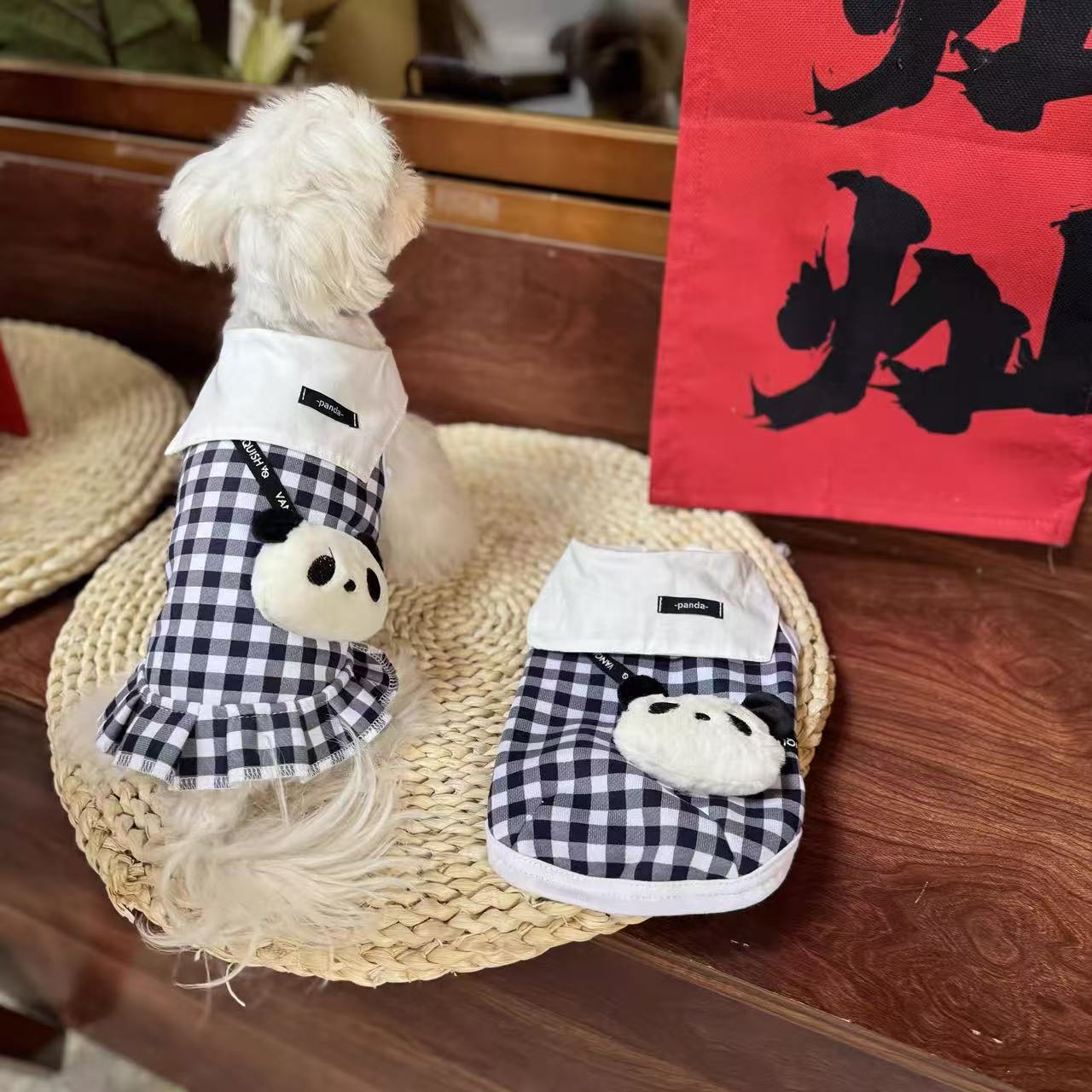 T755 Pet dog clothes Maltese Yorkshire Bichon leash set