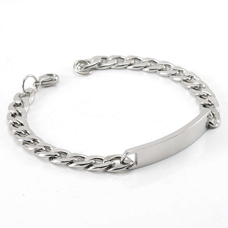 Trendy Stainless Hip-Hop for Men Titanium Steel Fashion Personality NK Chain Curved Piece Men's Bracelet New jewelry