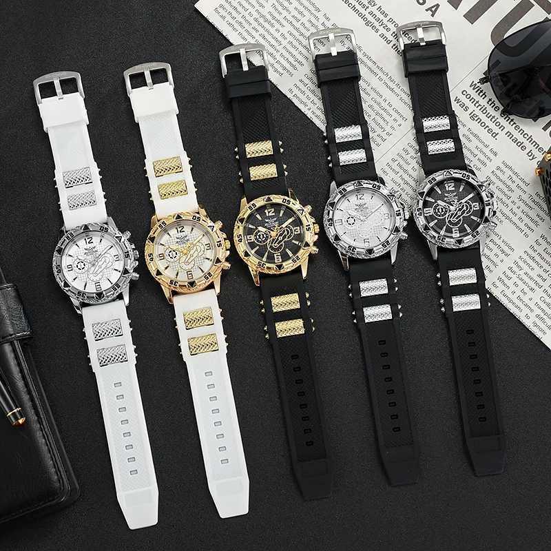 1pc Casual Mens Watch Fashion Silicone Sports Quartz Watch as Boyfriends Birthday Gift W250718