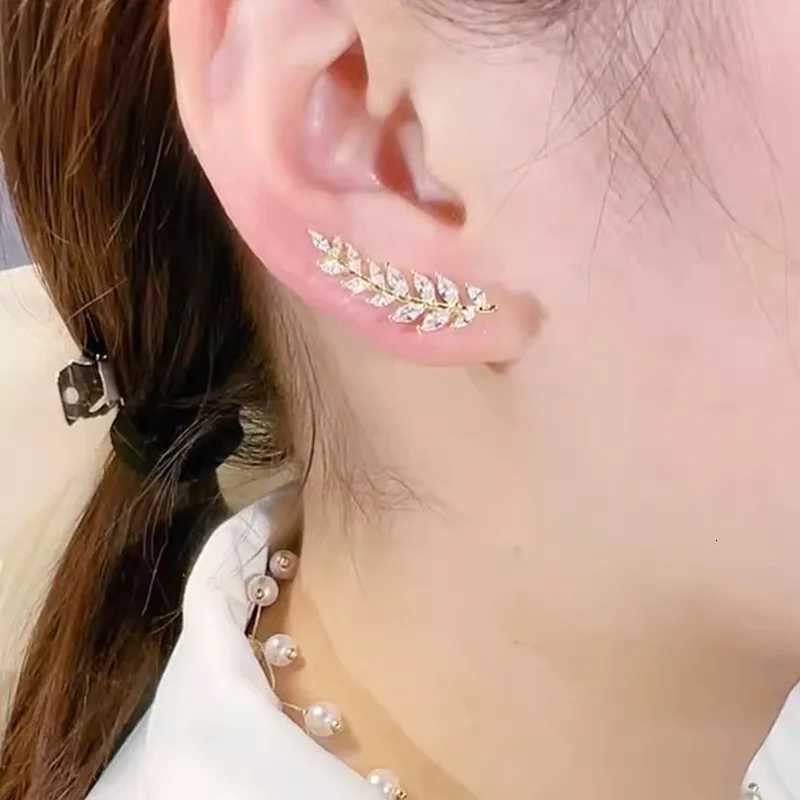 925 Sterling Silver Bright Zirconia Pierced Earrings for Women Climb Ear Earrings Accessories Shiny Zirconia Jewelry XJ250718