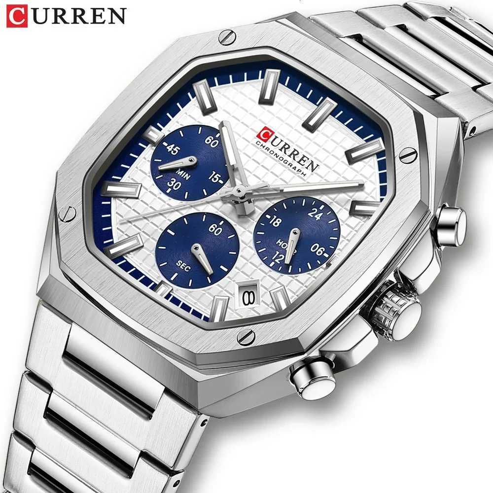urrent Men Watch Top Brand Luxury Sports Quartz Mens Watches Full Steel Waterproof Chronograph Wristwatch Men Relogio Masculino W250718