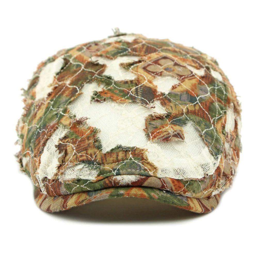 HT4732 Beret Cap Spring Summer Caps for Men Women Breathable Lace Ivy Flat Cap Retro Artist Painter Beret Hat Male Female Berets 250712